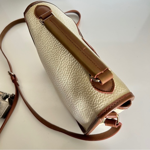Dooney & Bourke Tan and Crème Crossbody Bag with Adjustable Strap - Picture 11 of 16